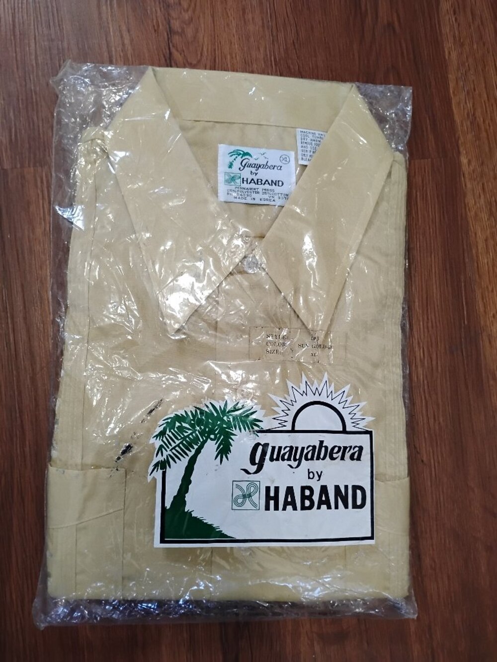 NWT Deadstock Vintage Haband Guayabera Cuban Wedding Button Shirt